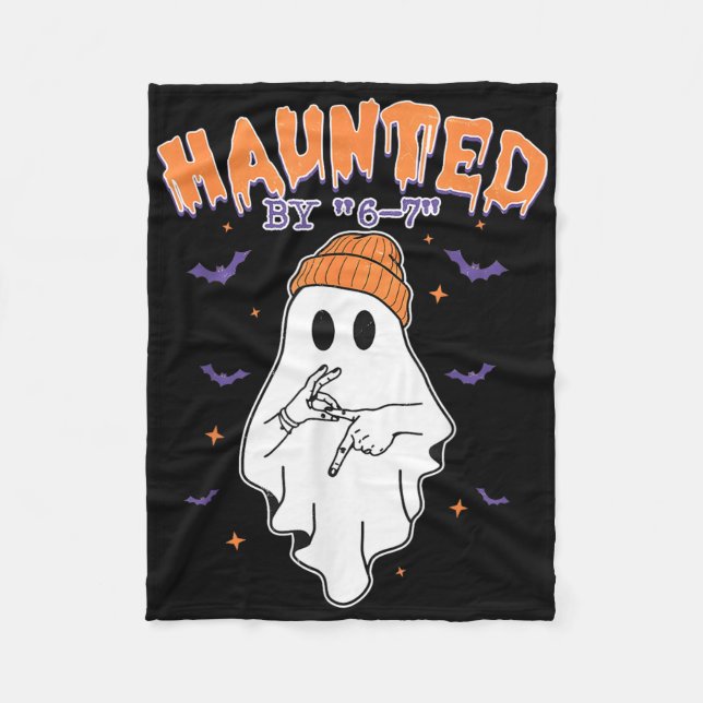 Meme Halloween Haunted  Fleece Blanket (Front)