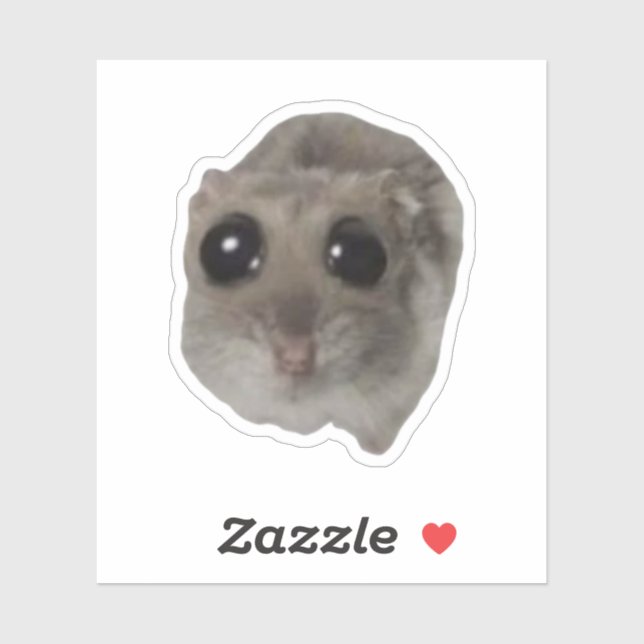 meme, hamster, hamster meme, sad hamster, funnyham sticker (Sheet)