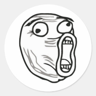 MEME LOL CLASSIC ROUND STICKER