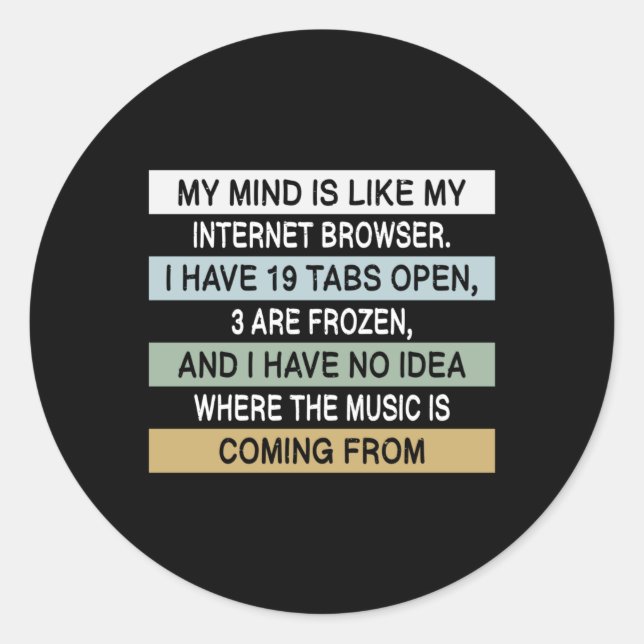 Meme Memes Humor Work Joke Cool Funny Gift Idea Classic Round Sticker (Front)