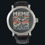 Meme of the Birthday Cruiser Vacation Vintage Watch<br><div class="desc">Meme of the Birthday Cruiser Vacation Funny Crew Graphic design Gift Men's Vintage Black Leather Strap Watch Classic Collection.</div>