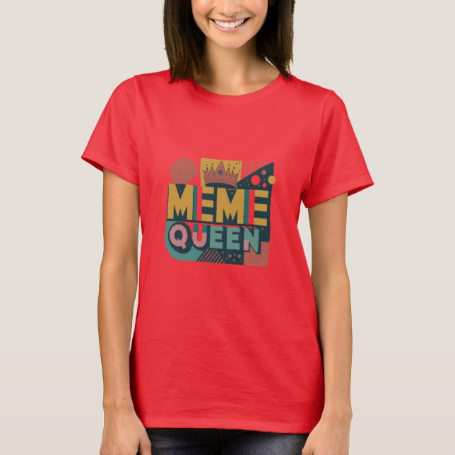 Meme Queen Retro T-Shirt (Front)