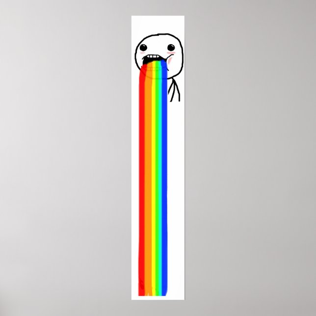 Meme Rainbow Puke Poster (Front)
