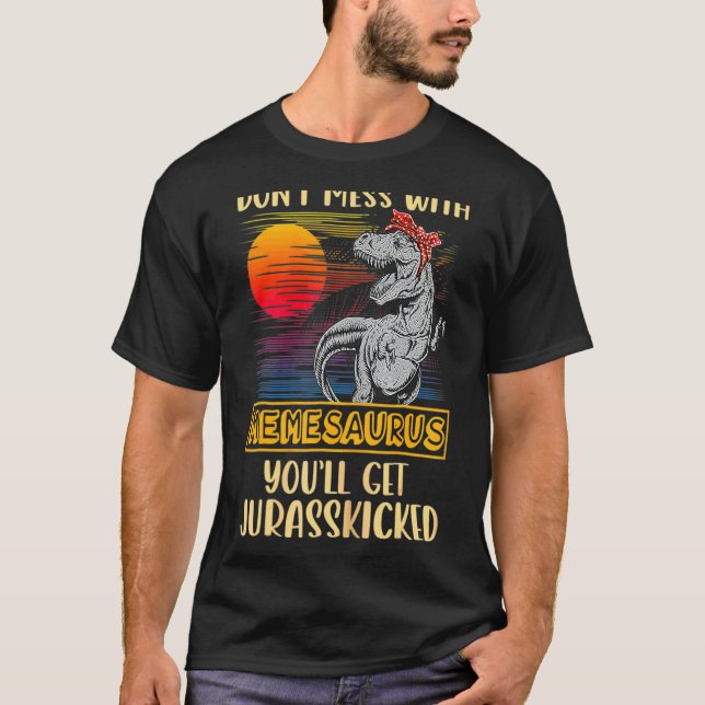 Meme Rex Dinosaurs  Mommy Saurus T-Shirt (Front)