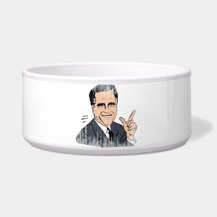 Meme Romney Dog Water Bowl