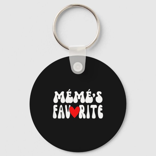 MÉmÉ’s Favorite Funny Grandparent Granhild Humor  Keychain (Front)