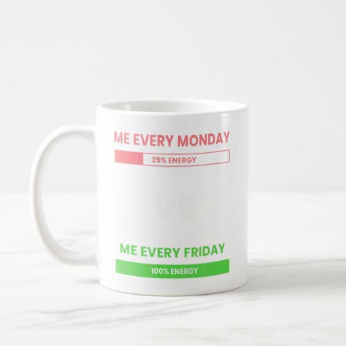 Meme Work School Every Monday And Friday Energy De Coffee Mug