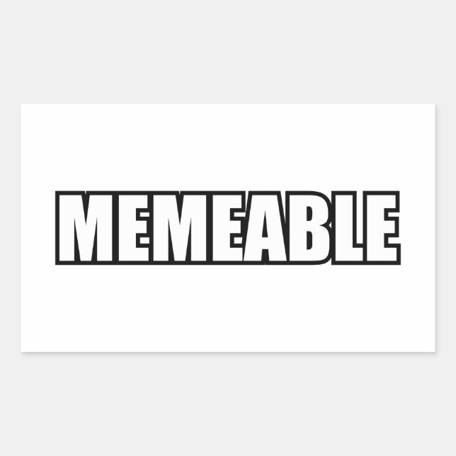 MEMEABLE RECTANGULAR STICKER (Front)