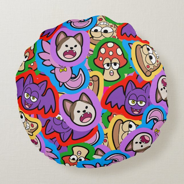 Memefetti Mix 2023 Round Pillow (Back)