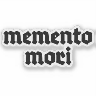 Memento Mori (black) Sticker