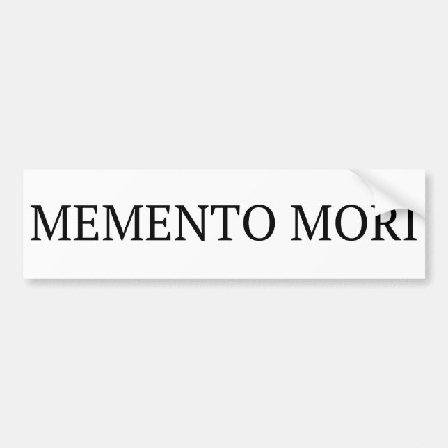 Memento Mori Bumper Sticker (Front)