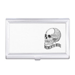 Memento mori business card holder