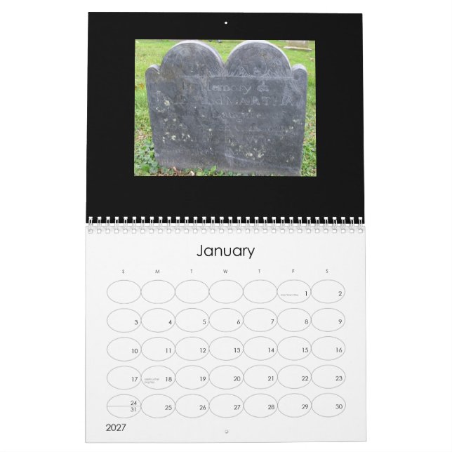 Memento Mori Calendar (Jan 2027)