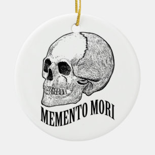 Memento mori ceramic ornament