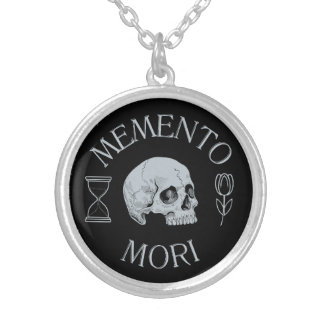 memento mori chain - memento mori silver plated necklace