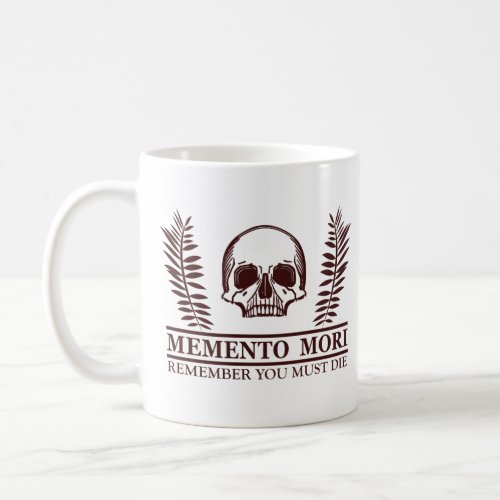 Memento mori coffee mug