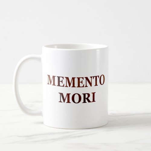 memento mori coffee mug