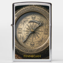 Memento Mori Compass Tempus Fugit Skull Scythe 