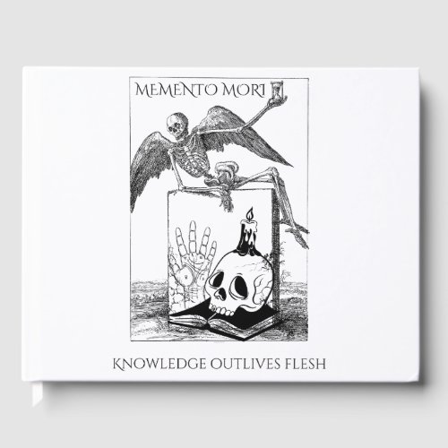 memento mori dark academia guest book