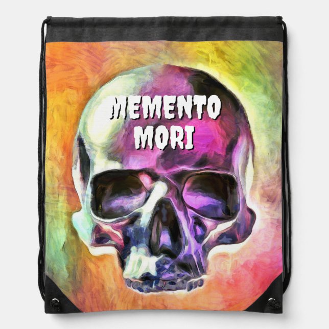 Memento Mori. Drawstring Bag (Front)