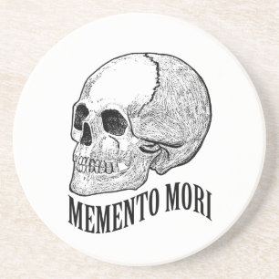 Memento mori drink coaster