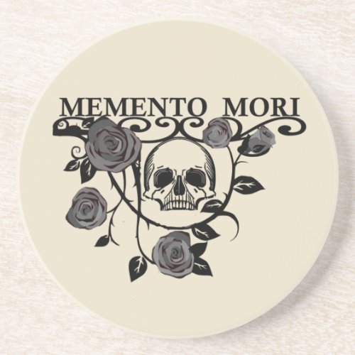 memento mori flower coaster
