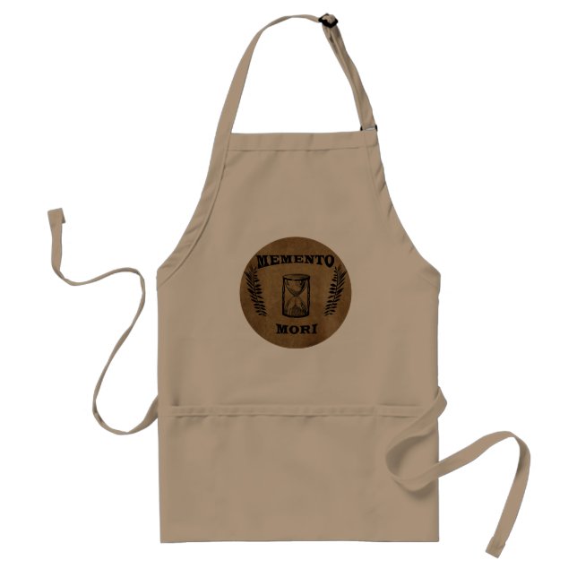 Memento mori hourglass adult apron (Front)