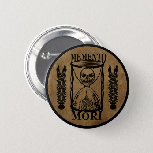 memento mori hourglass button