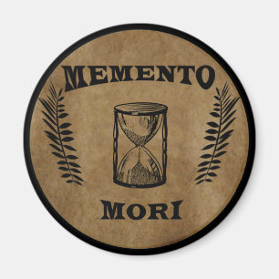 Memento mori hourglass magnet