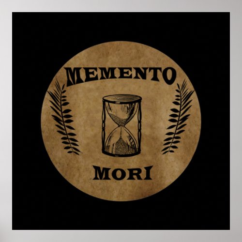 memento mori hourglass poster