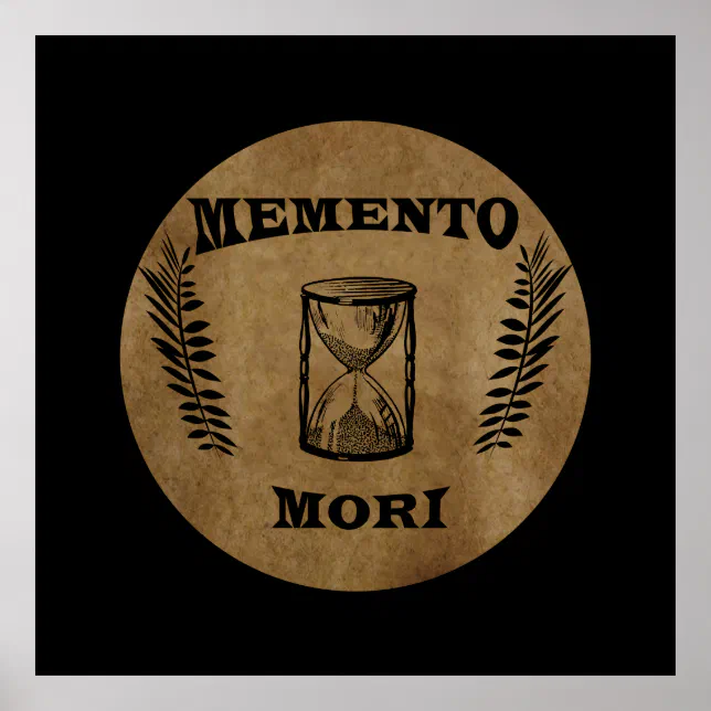 memento mori hourglass poster | Zazzle