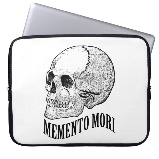 Memento mori laptop sleeve (Front)