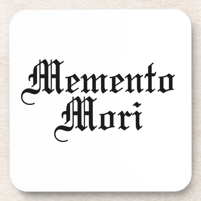 Memento Mori - Latin Phrase Beverage Coaster (Front)