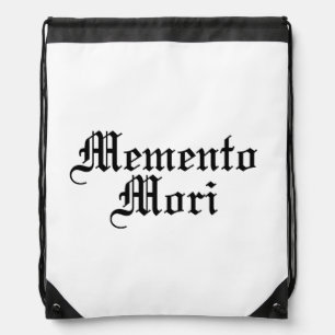 Memento Mori - Latin Phrase Drawstring Bag