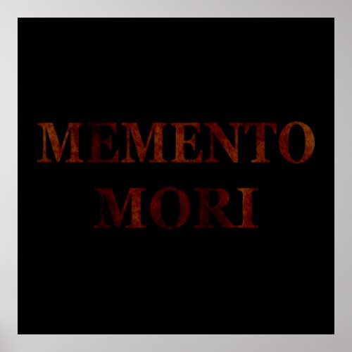 memento mori latin phrase poster