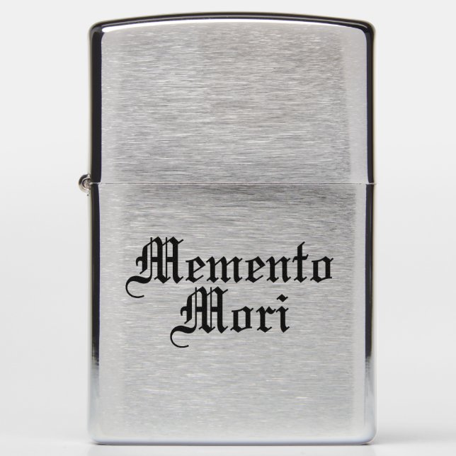 Memento Mori - Latin Phrase Zippo Lighter (Front)