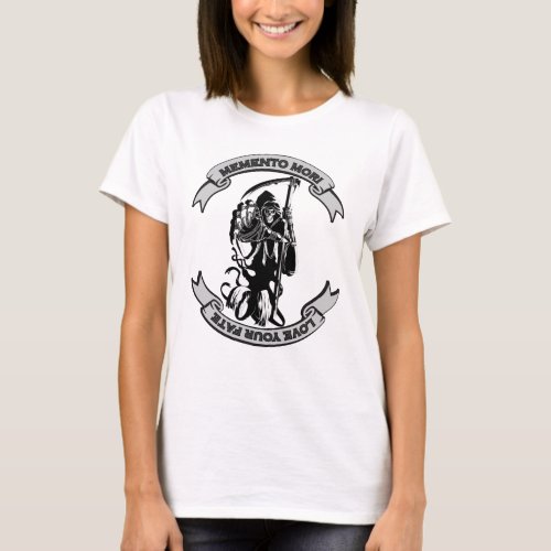 MEMENTO MORI Love Your Fate Grim Reaper T_Shirt