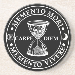 Memento mori memento vivere coaster
