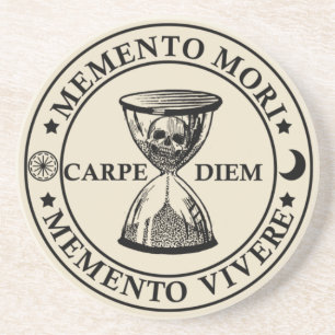 Memento mori memento vivere coaster