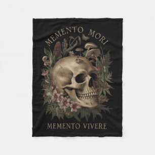 Memento Mori Memento Vivere _ Philosophy & Lat Fleece Blanket