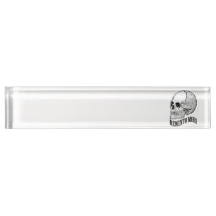 Memento mori name plate