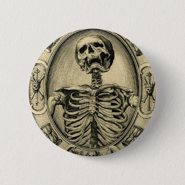 Memento Mori Pinback Button (Front)
