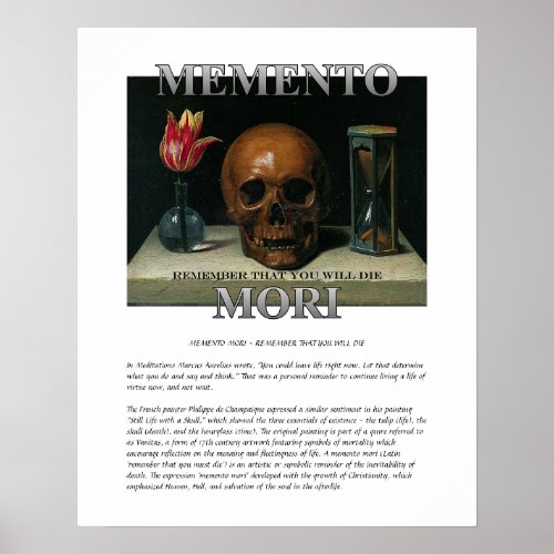 Memento Mori _ Remember that you will die Poster