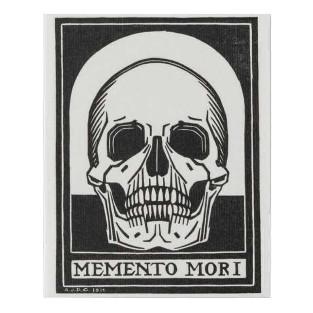 Memento mori - Remembering Death Faux Canvas Print (Front)