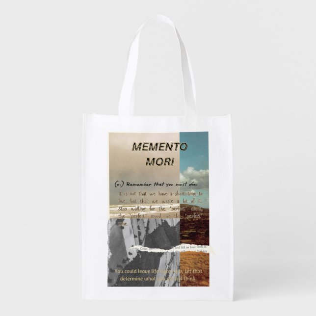 Memento Mori Reusable Grocery Bag (Front)