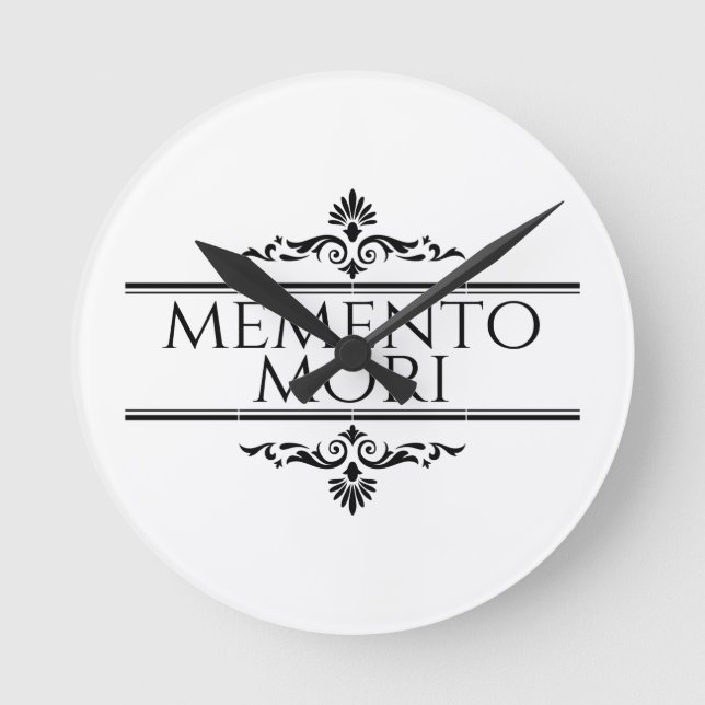 Memento Mori Round Clock (Front)