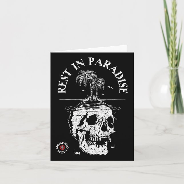 Memento Mori Shirt - Rest In Paradise - Latin Tatt Card (Front)
