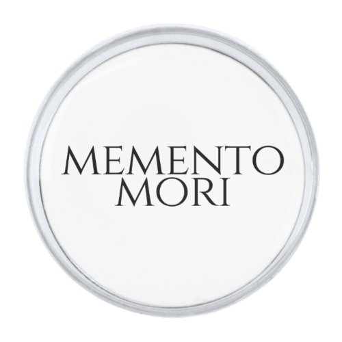 Memento Mori Silver Finish Lapel Pin