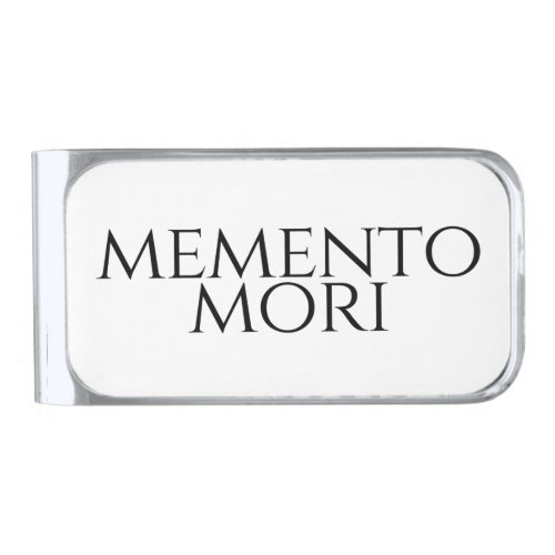 Memento Mori Silver Finish Money Clip