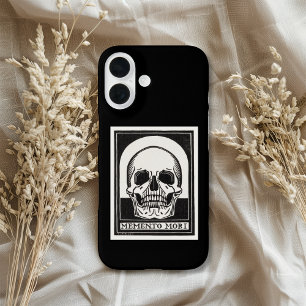 Memento Mori Skull Art iPhone 16 Case